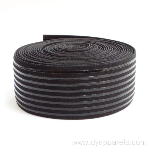 5cm antislip silicone elastic woven nylon black elastic